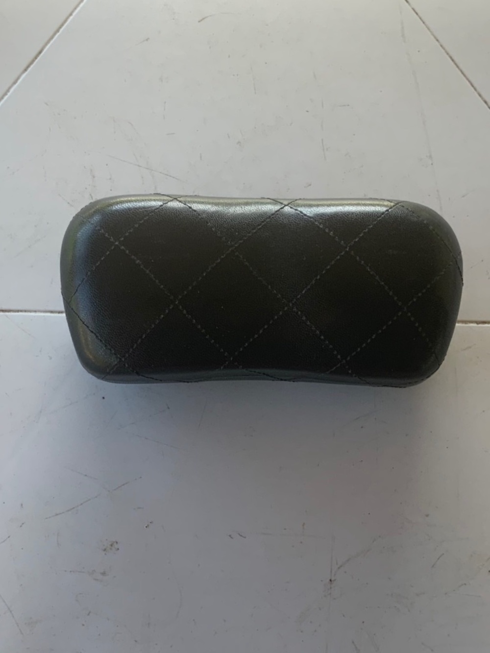 CHANEL LOGO QUILTED GLASSES CASE